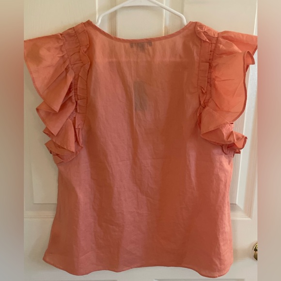 Express Coral Ruffle Blouse - Picture 4 of 4